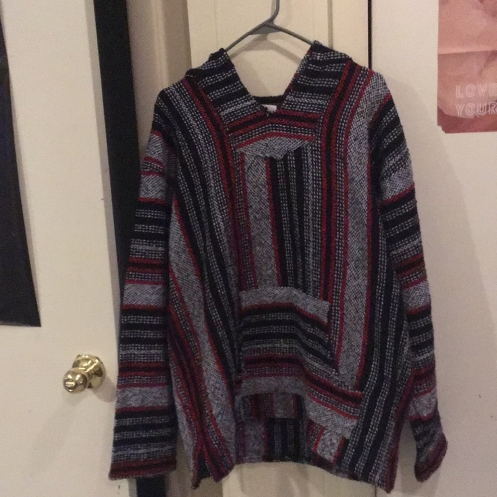 Red, black and white Baja hoodie